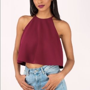 Never been worn maroon cropped tank